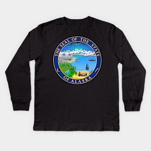 Alaska Coat of Arms Kids Long Sleeve T-Shirt